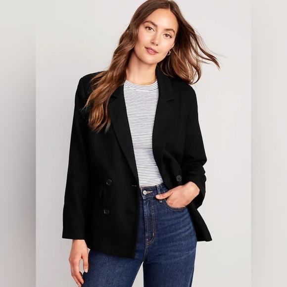 Old Navy Jackets & Blazers - NWT! Black Jack Double Breasted Textured Blazer for Women - Multiple💙